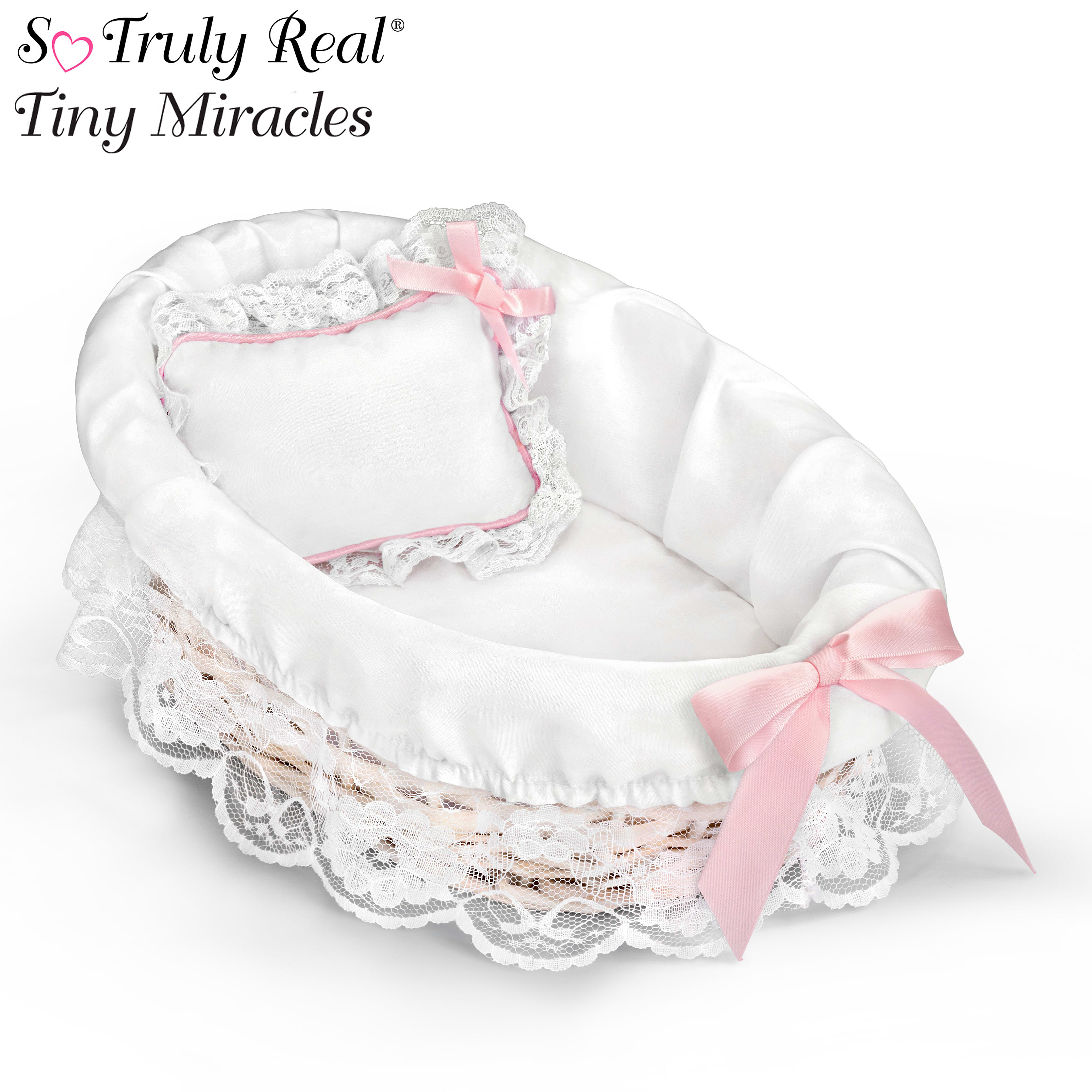 So Truly Real Baby Doll Accessories Wicker With White Liner